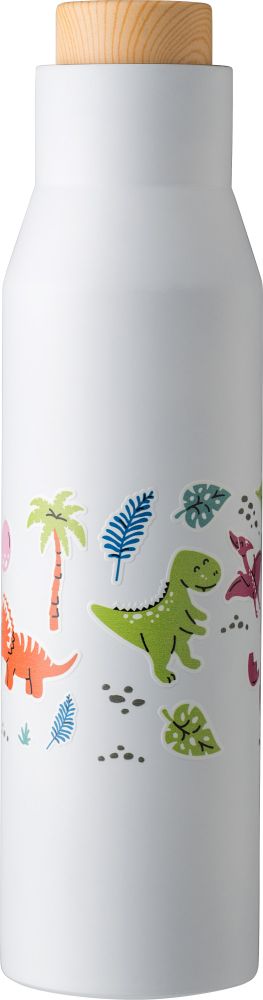 TUZLA Dvoustěnná vakuová termoska z nerezové oceli, 500 ml, bílá