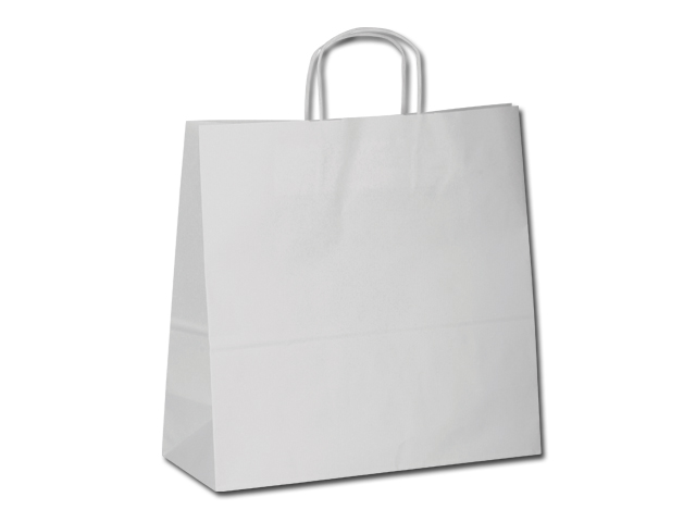 TWISTER papírová dárková taška,32x13x42,5 cm, Bílá