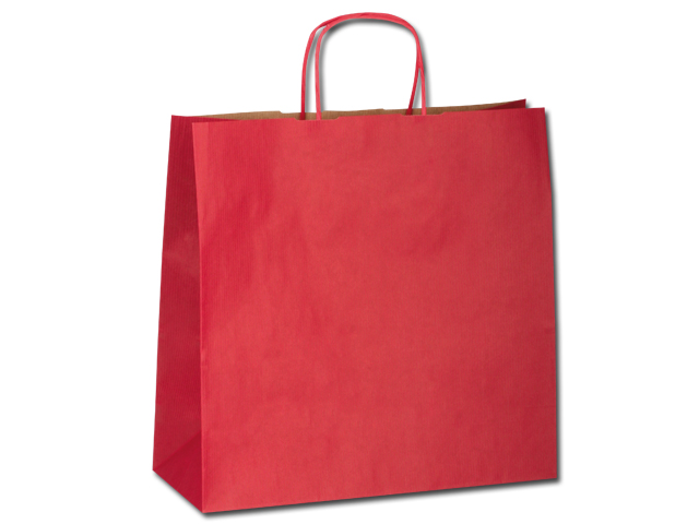 TWISTER papírová dárková taška,32x13x42,5 cm, Červená