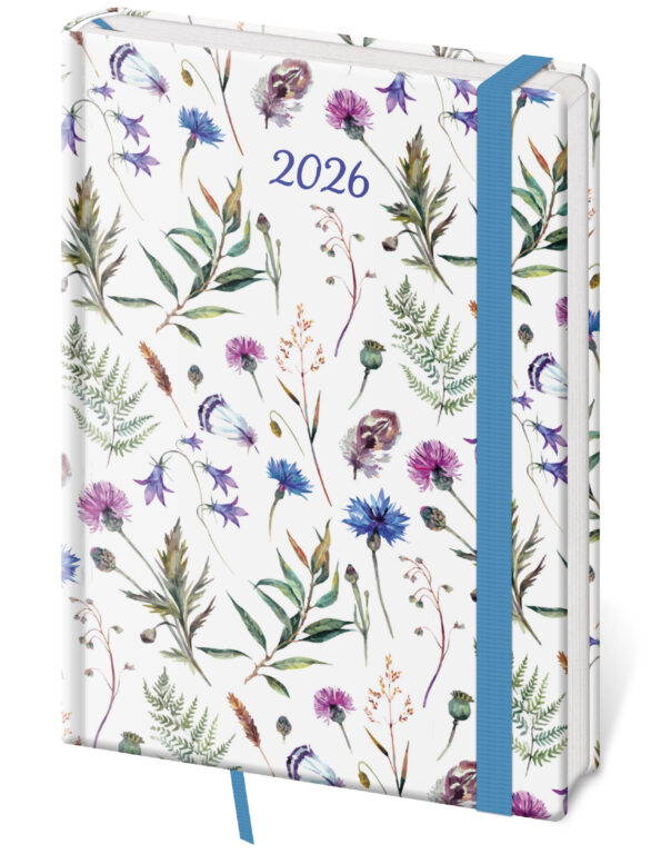 Týdenní diář A5 Vario Wildflowers s gumičkou