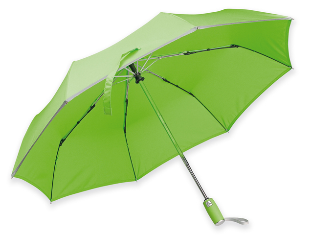 UMA polyesterový skládací deštník, open/close, 8 panelů, SANTINI, Světle zelená