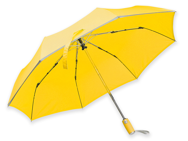 UMA polyesterový skládací deštník, open/close, 8 panelů, SANTINI, Žlutá