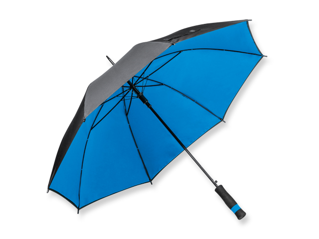 UMBRIEL polyesterový vystřelovací deštník s dvojitým potahem, 8 panelů, Nebesky modrá
