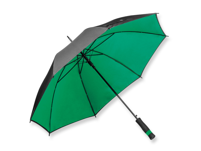UMBRIEL polyesterový vystřelovací deštník s dvojitým potahem, 8 panelů, Zelená