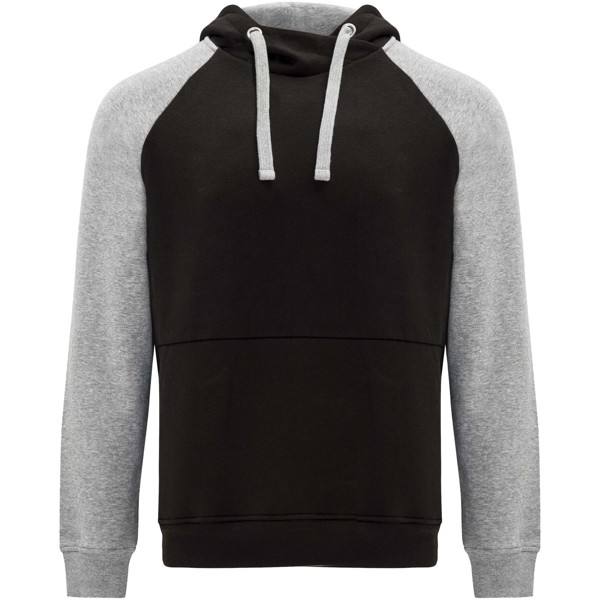Unisex dvoubarevná mikina ROLY BADET, černá/šedá XS