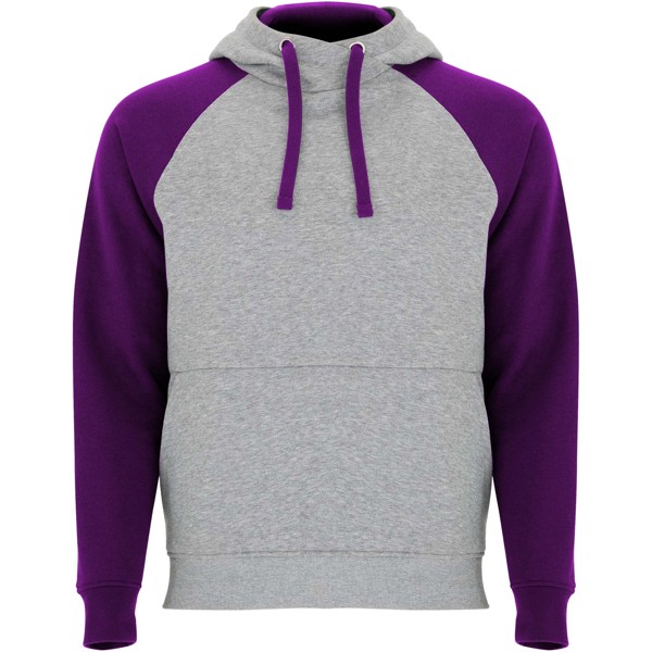 Unisex dvoubarevná mikina ROLY BADET, šedá/fialová, XS