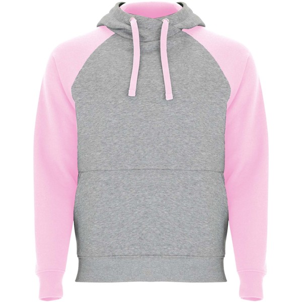 Unisex dvoubarevná mikina ROLY BADET, šedá/růžová XS
