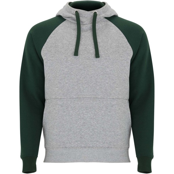 Unisex dvoubarevná mikina ROLY BADET, šedá/zelená XS