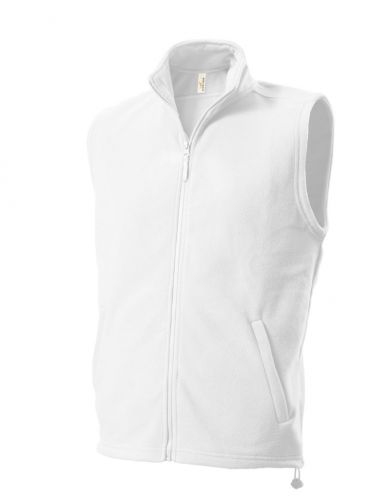 UNISEX FLEECE VEST Fleecová vesta, bílá XS