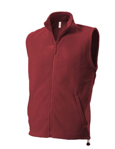 UNISEX FLEECE VEST Fleecová vesta, tmavě červená XS