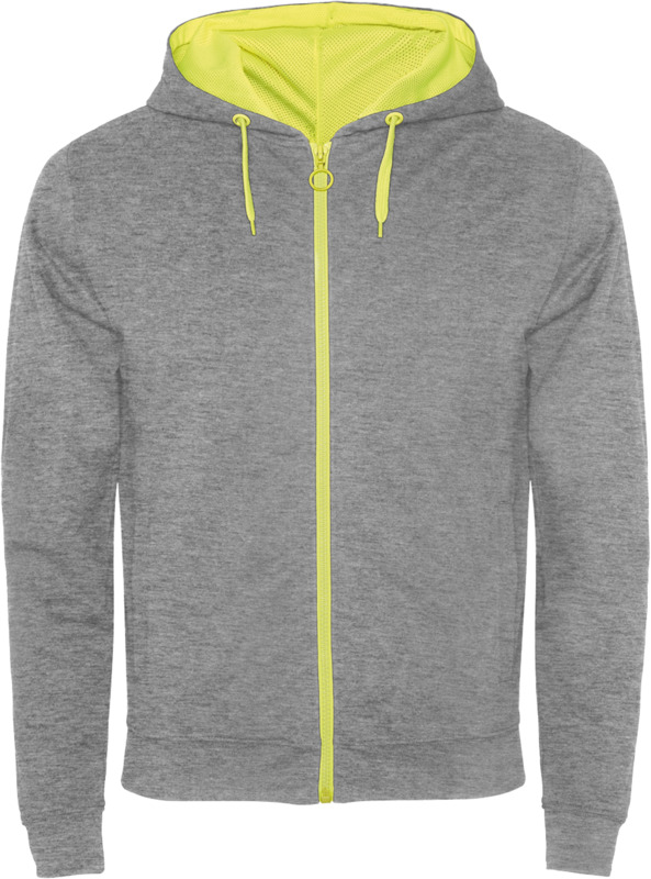 Unisex mikina ROLY FUJI, šedá melanž/žlutá, S