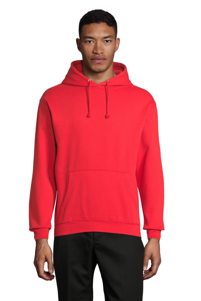 Unisex mikina SOLS CONDOR, červená, velikost XS