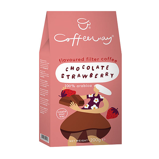 VAKOFE -COFFEEWAY Chocolate - Strawberry mletá 200g
