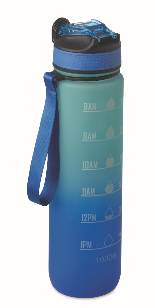 VAYANA Sportovní láhev na pití z recyklovaného plastu, 1000 ml, tyrkysová/královská modrá