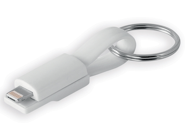 VENDEL přívěsek na klíče s micro USB kabelem, Bílá