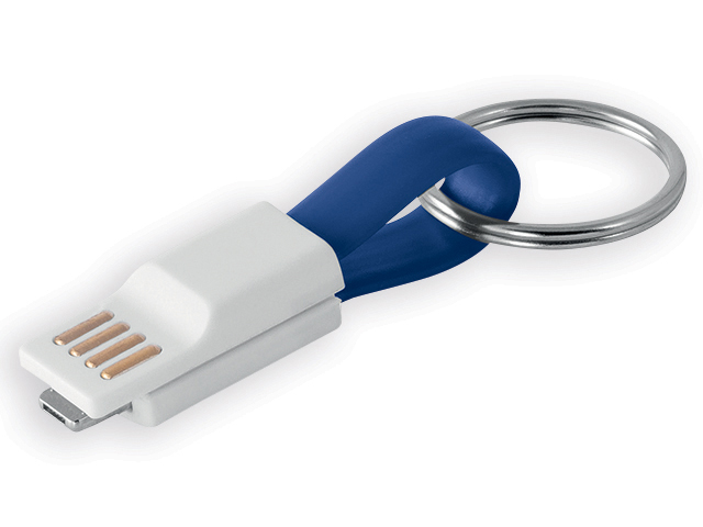 VENDEL přívěsek na klíče s micro USB kabelem, Modrá