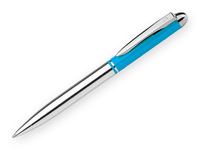 VIERA kovové kuličkové pero, modrá náplň, Světle modrá