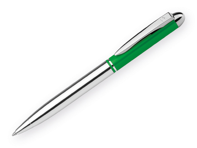 VIERA kovové kuličkové pero, modrá náplň, Zelená