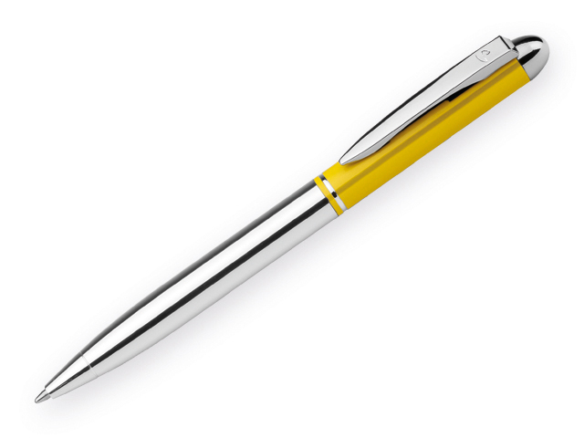 VIERA kovové kuličkové pero, modrá náplň, Žlutá