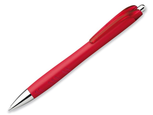 VINA plastové kuličkové pero, modrá náplň, Červená