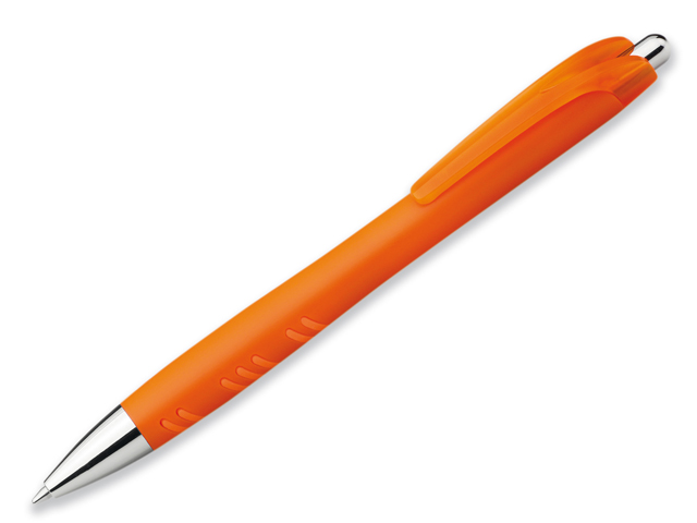 VINA plastové kuličkové pero, modrá náplň, Oranžová
