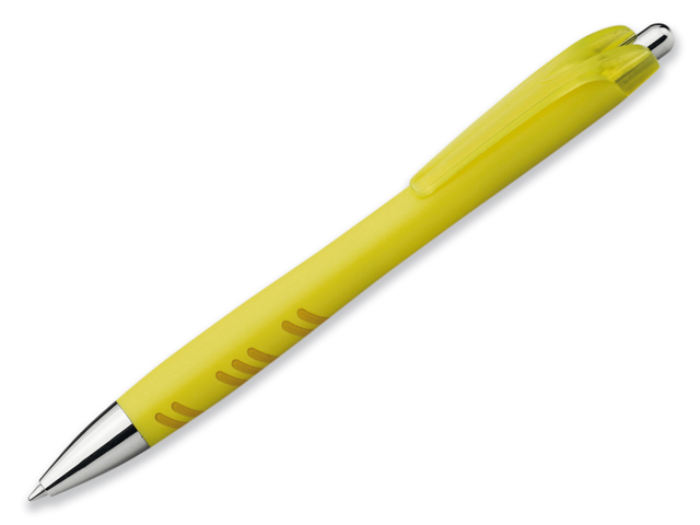 VINA plastové kuličkové pero, modrá náplň, Žlutá