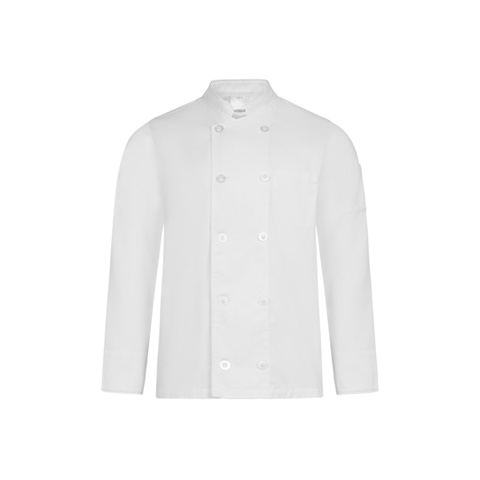 VL BACO. Kuchařská bunda s dlouhými rukávy (190 g/m2), bílá, 2XL