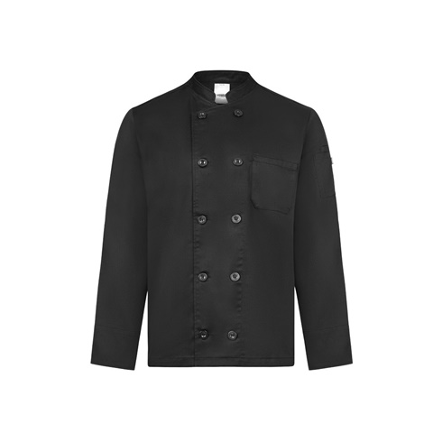 VL BACO. Kuchařská bunda s dlouhými rukávy (190 g/m2), černá, 2XL