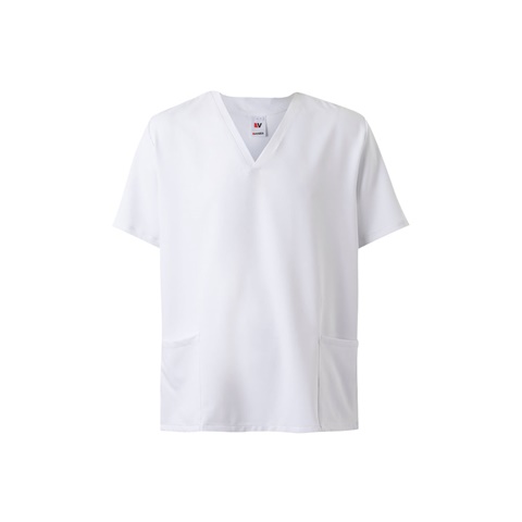 VL FLORA. Tunika s krátkými rukávy (140 g/m²) vyrobená ze 100 % mikrovlákna, bílá, 2XL