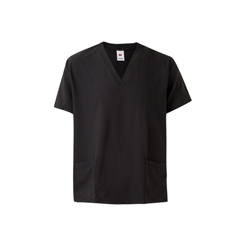 VL FLORA. Tunika s krátkými rukávy (140 g/m²) vyrobená ze 100 % mikrovlákna, černá, 2XL
