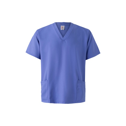 VL FLORA. Tunika s krátkými rukávy (140 g/m²) vyrobená ze 100 % mikrovlákna, modrá, 2XL