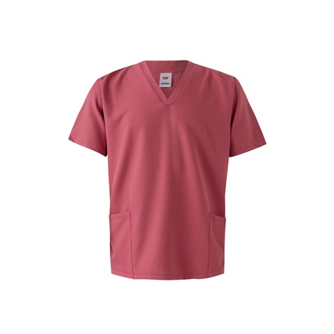 VL FLORA. Tunika s krátkými rukávy (140 g/m²) vyrobená ze 100 % mikrovlákna, pastelově růžová, 2XL