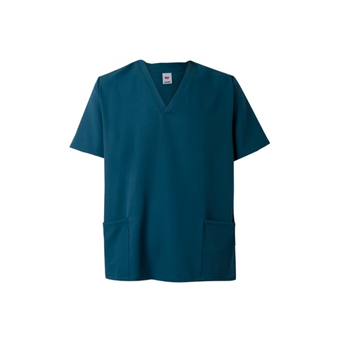 VL FLORA. Tunika s krátkými rukávy (140 g/m²) vyrobená ze 100 % mikrovlákna, petrolejově modrá, 2XL