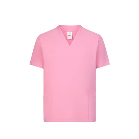 VL FLORA. Tunika s krátkými rukávy (140 g/m²) vyrobená ze 100 % mikrovlákna, růžová, 2XL