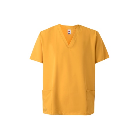 VL FLORA. Tunika s krátkými rukávy (140 g/m²) vyrobená ze 100 % mikrovlákna, žlutá, 2XL