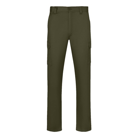 VL HERMES. Kalhoty s více kapsami (190 g/m²), vojenská zelená, 34