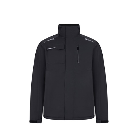 VL NYX. Prošívaná bunda (180 g/m²), vyrobená z recyklovaného polyesteru (50 %) a polyesteru (50 %), šedá, 2XL