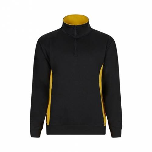 VL SVAROG. Dvoubarevná froté mikina (260 g/m²), z polyesteru (65 %) a bavlny (35 %), černá, 2XL