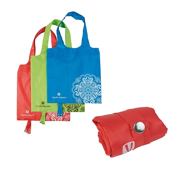VS BATNA skládací nákupní taška, polyester, červená