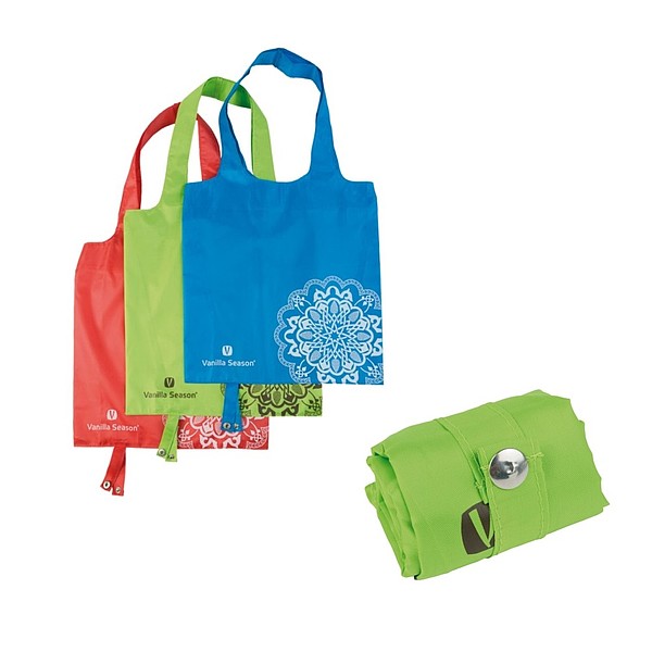 VS BATNA skládací nákupní taška, polyester, světle zelená