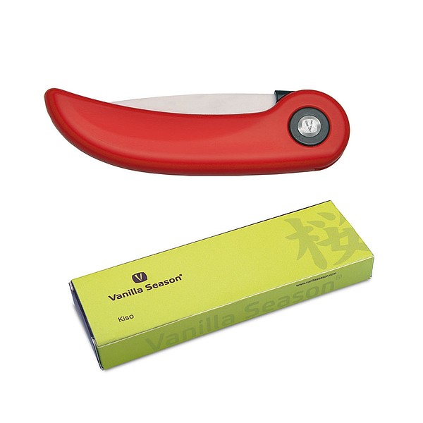 VS KISO Kuchyňský keramický nůž zavírací, červený