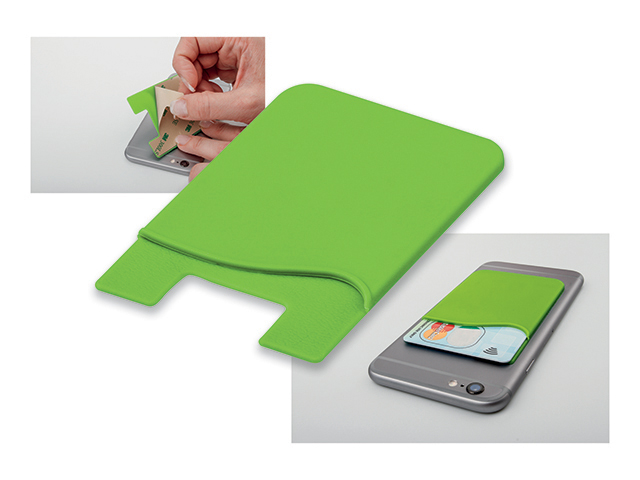 WASIL silikonová peněženka na mobilní telefon, Světle zelená