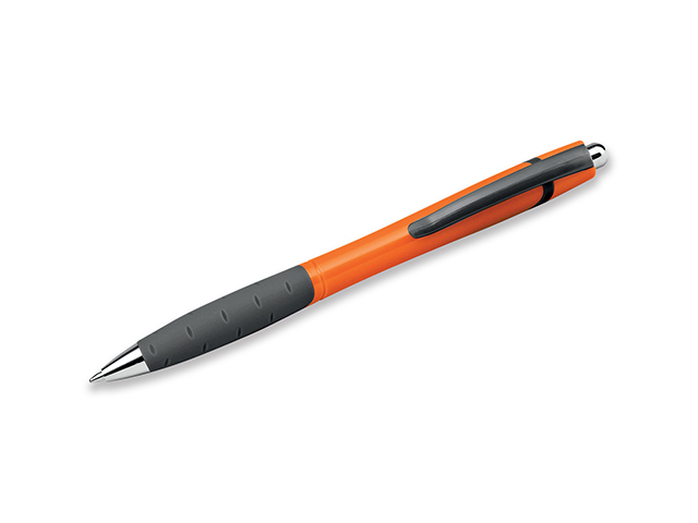 WAVE plastové kuličkové pero, modrá náplň, Oranžová