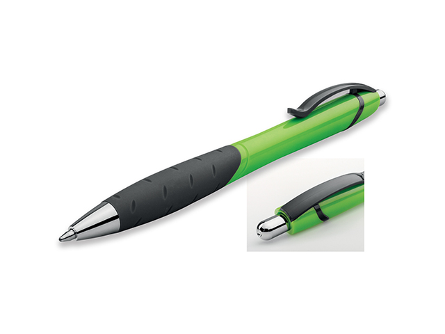WAVE plastové kuličkové pero, modrá náplň, Světle zelená