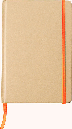 XENIO Zápisník A5 linkovaný s kartonovými deskami, 80 stran, oranžová