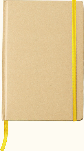 XENIO Zápisník A5 linkovaný s kartonovými deskami, 80 stran, žlutá