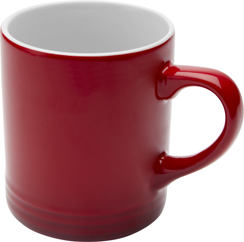 YELDAN Keramický hrnek o objemu 330 ml, červená