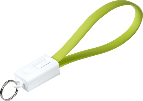 ZALTAN Nabíjecí kabel s klíčenkou, zelená