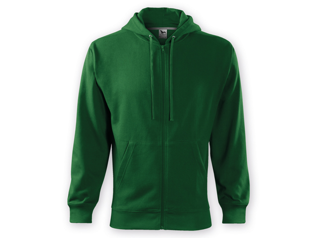 ZIPY MEN pánská mikina s kapucí, 300 g/m2, vel. S, ADLER, Lahvově zelená