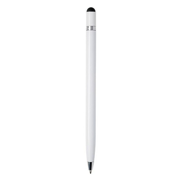 ZOBI Nadčasové kovové pero se stylusem, bílá